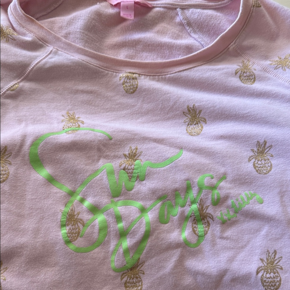 Lilly Pulitzer Light Pink “sundays” SweatshirtS